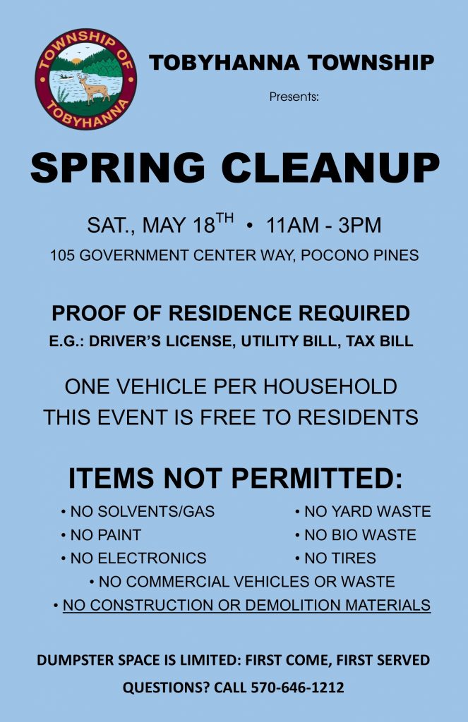 Spring Cleanup Day Tobyhanna Township