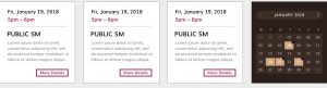 January 2018 Upcoming Events.