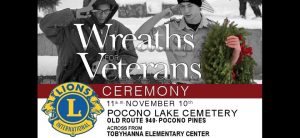 Wreaths for Veterans Ceremony on November 10 2018.