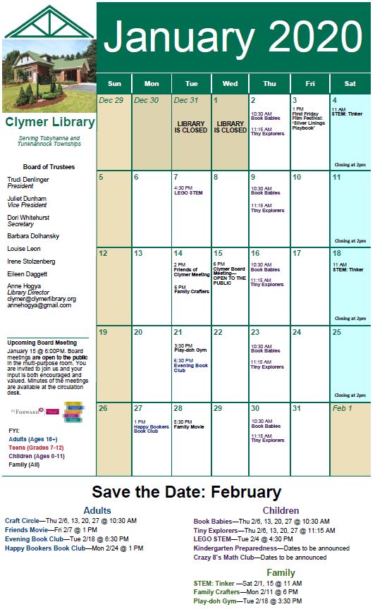 Visual Calendar of Events
